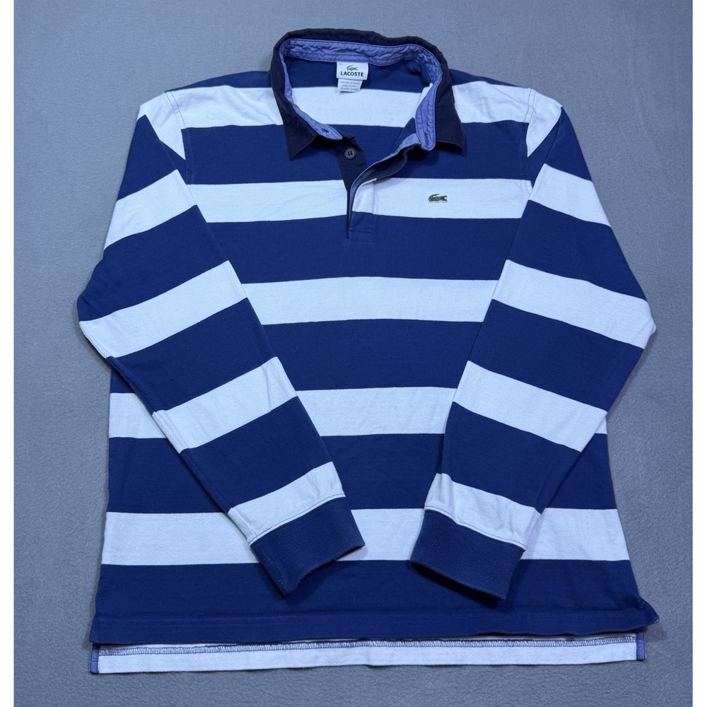 Lacoste Polo Shirt Mens XL Rugby Colorblock Long Sleeve Classic Normcore